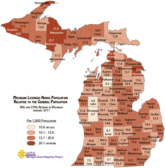 Michigan Nurse Mapping Project