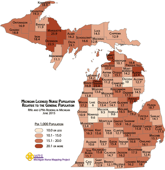 Michigan Nurse Mapping Project