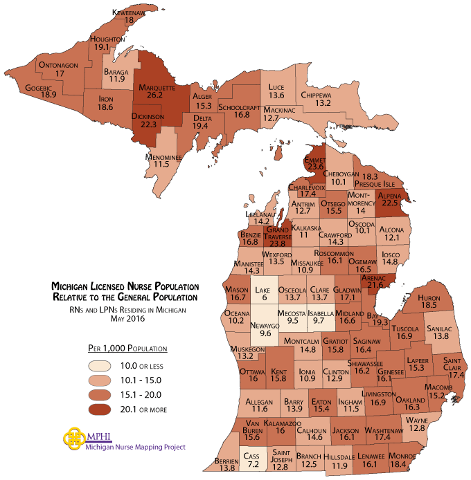 Michigan Deer Density Map